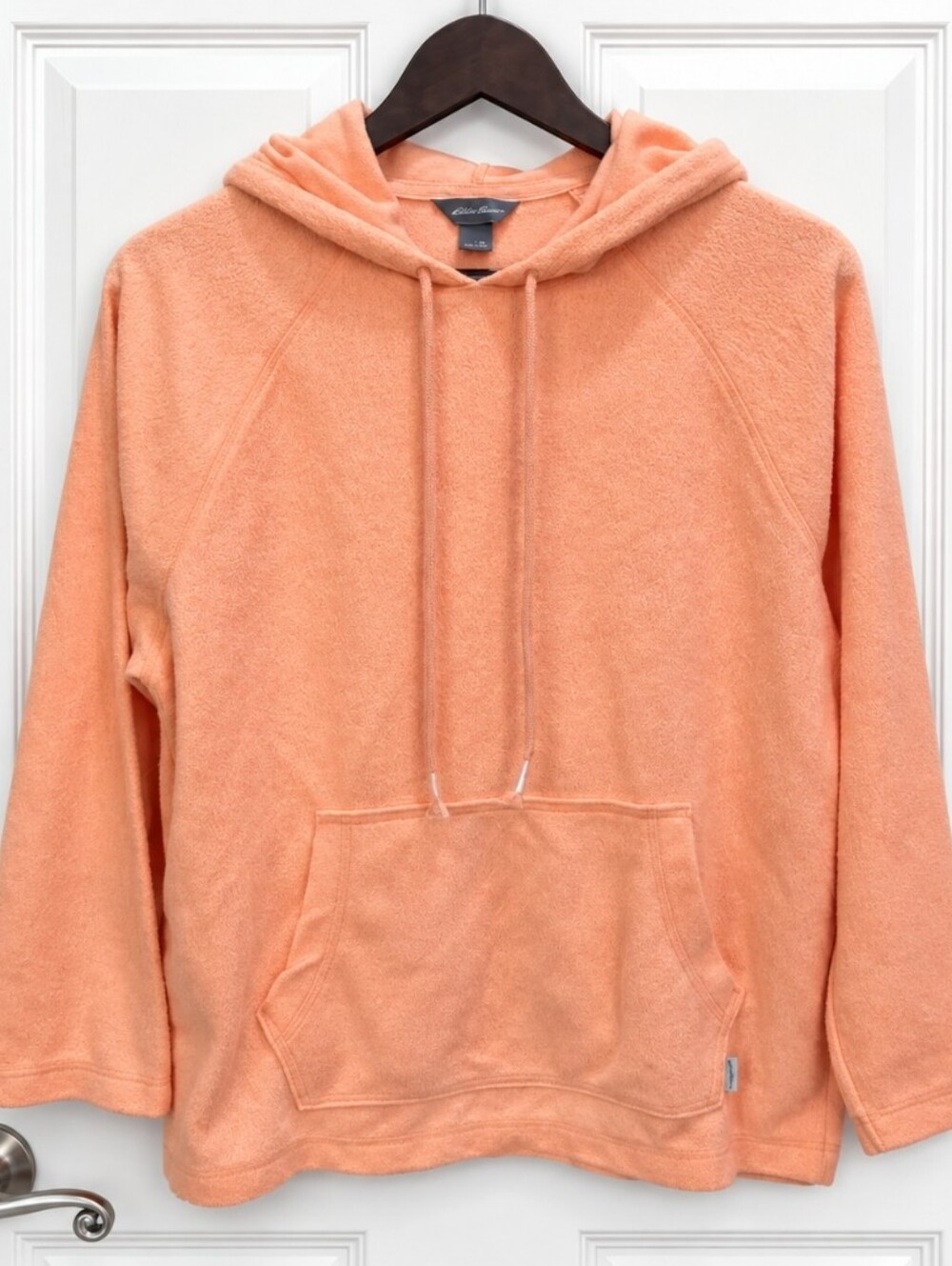 Eddie Bauer Peach Cotton Blend Womens Hoodie Sz XS